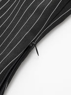 Pinstripe Halter Top & Wide Leg Pants Set