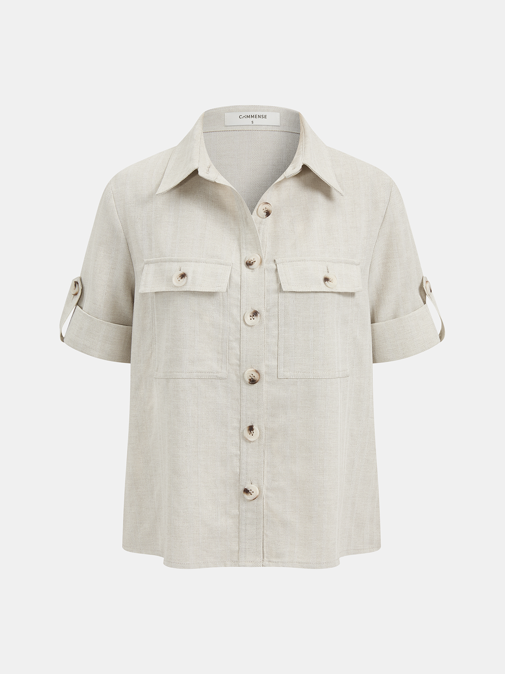 Cotton Linen Knotted Shirt & Belted Pants Set