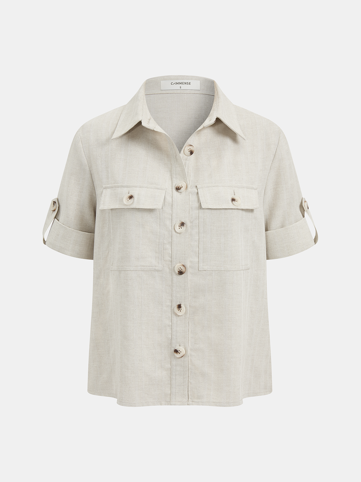 Cotton Linen Knotted Shirt & Belted Pants Set
