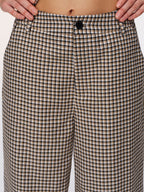Plaid Vest & Wide Leg Pants Set