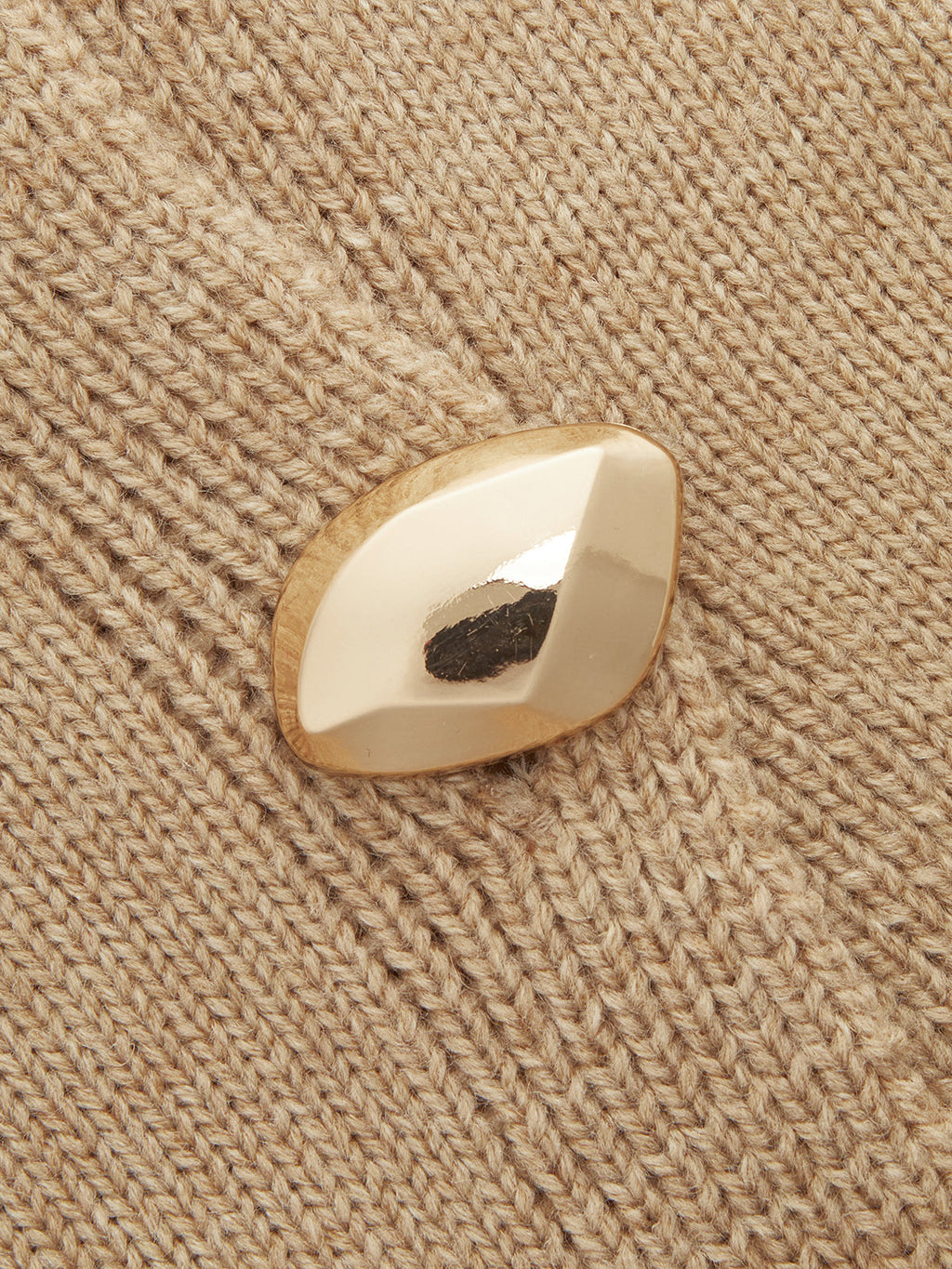 Metal Button Wool Blend Sweater Vest