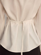 Button Front V-Neck Shirt