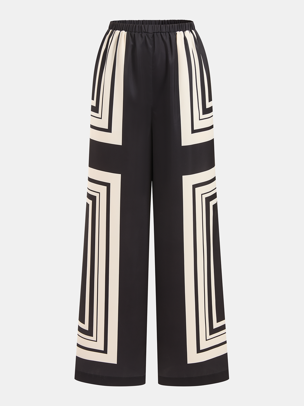 Geometric Print Wide Leg Pants