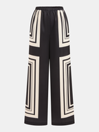 Geometric Print Wide Leg Pants