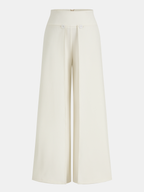 Overlap Detail Mid-Waist Pants