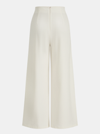 Overlap Detail Mid-Waist Pants