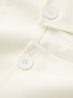 Overlap Detail Mid-Waist Pants