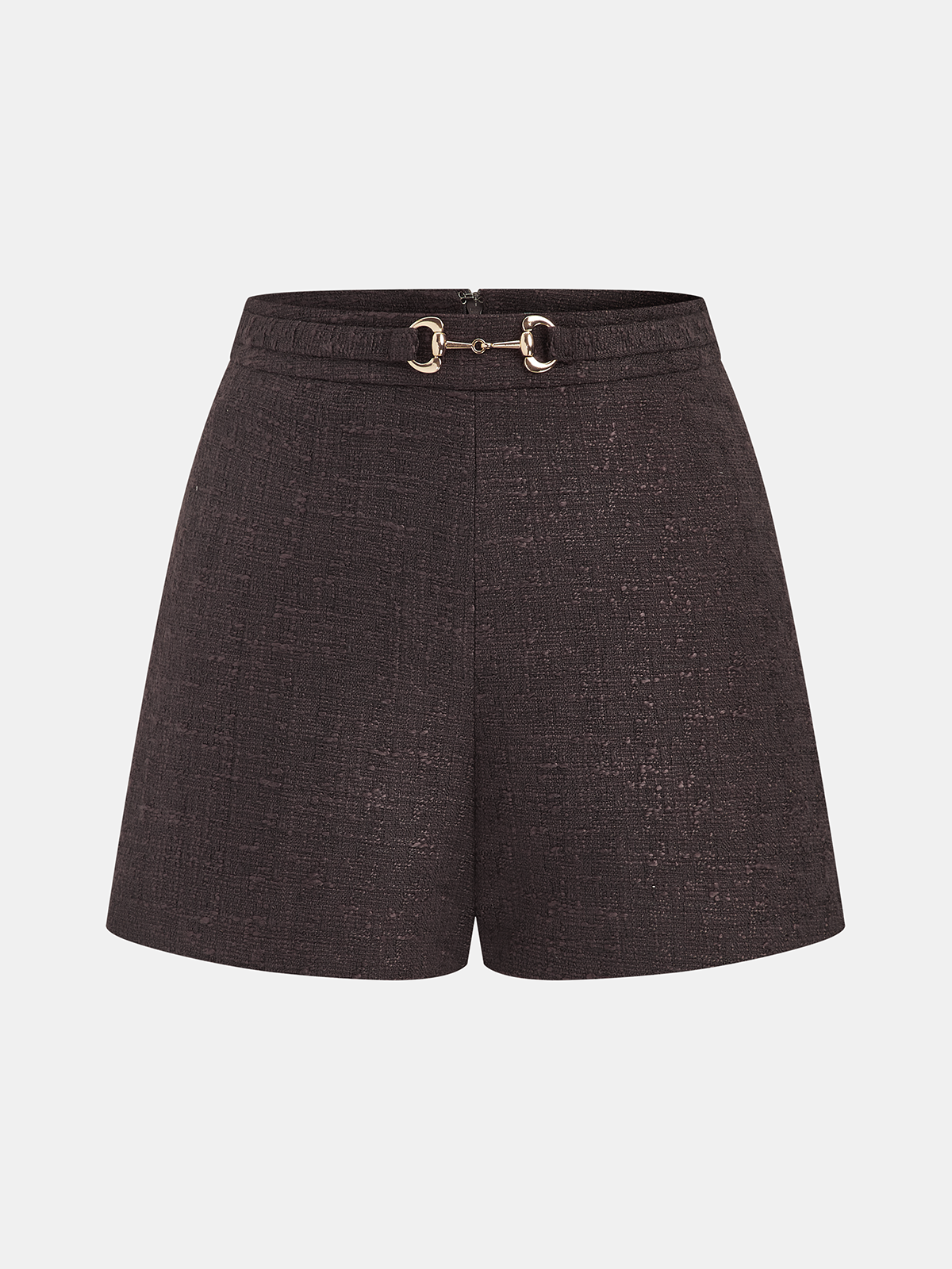Horsebit Buckle Tweed Shorts