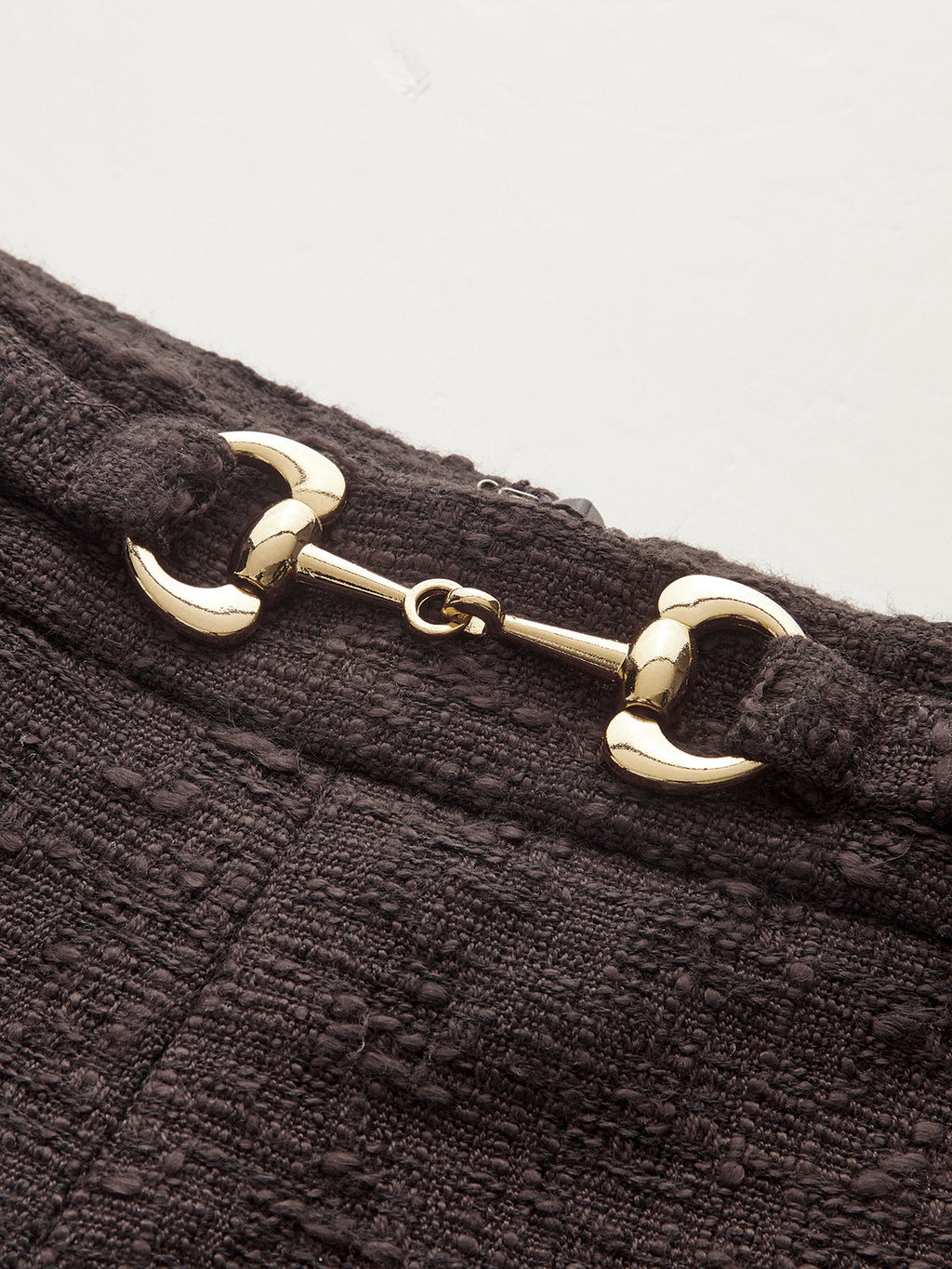 Horsebit Buckle Tweed Shorts