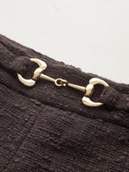 Horsebit Buckle Tweed Shorts