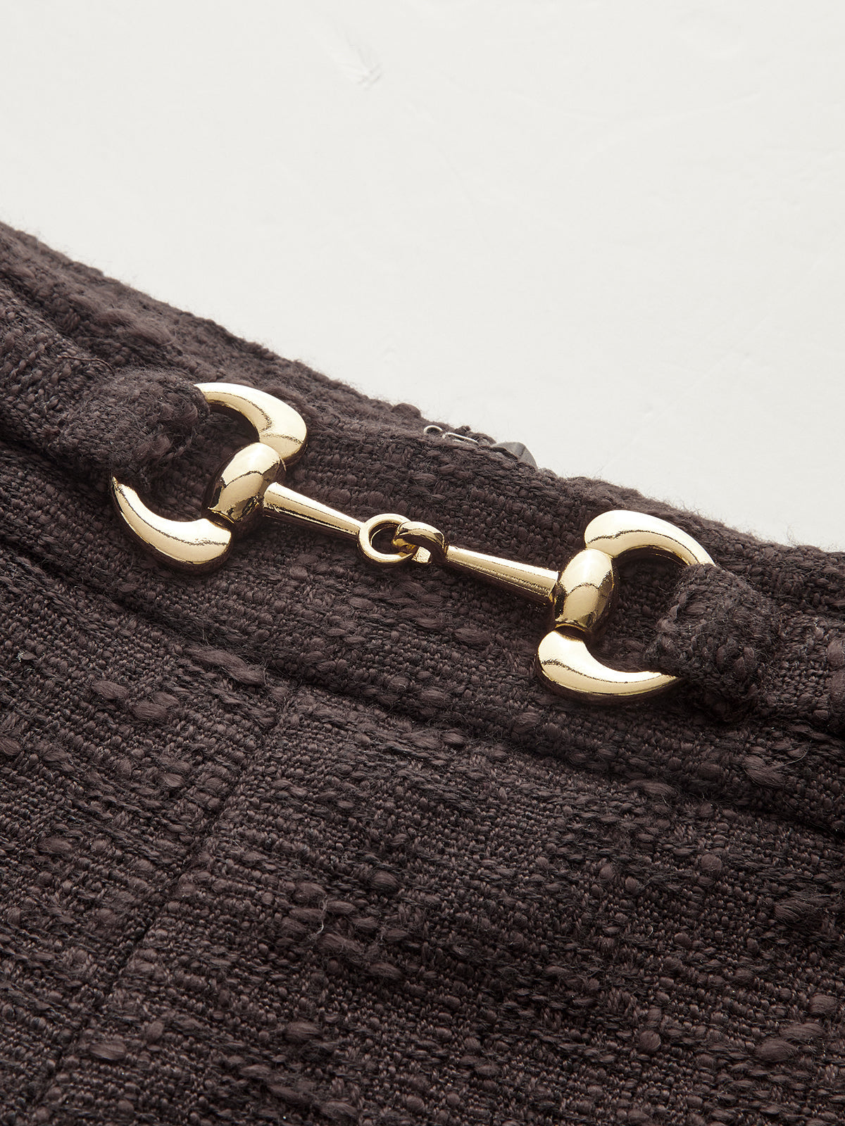 Horsebit Buckle Tweed Shorts
