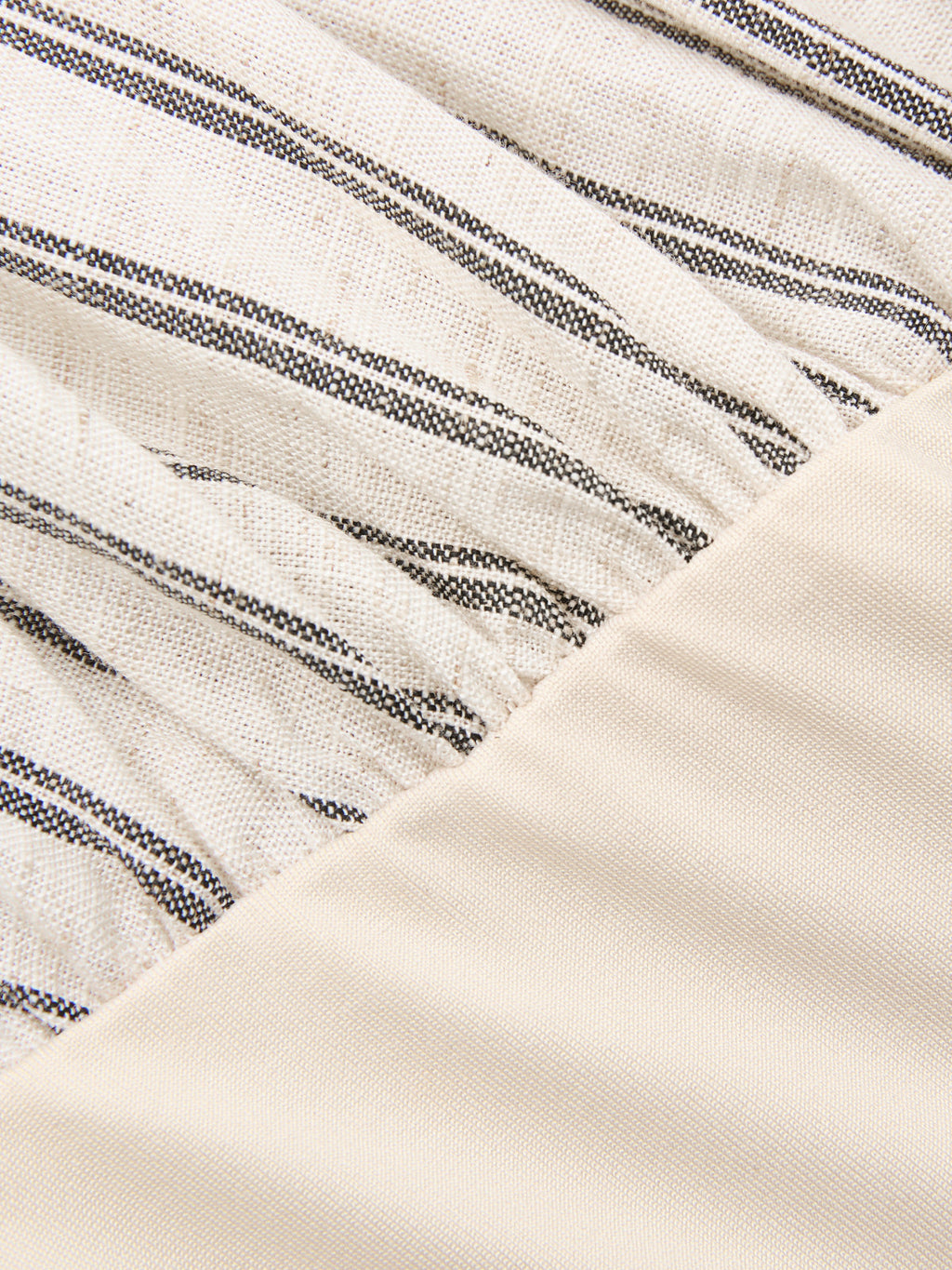 Cotton Linen Striped Sleeveless Wrap Bodysuit