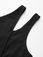 One Shoulder Asymmetric Slim Tank Top