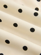 Polka Dot Lace-Trim Mini Skirt