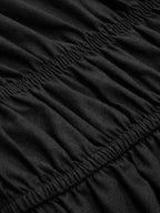 One-Shoulder Cotton Tie-Side Smocked Romper