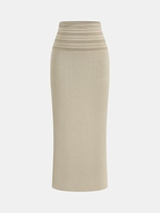 Sleeveless Knit Vest & Midi Skirt Set