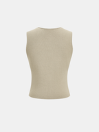 Sleeveless Knit Vest & Midi Skirt Set