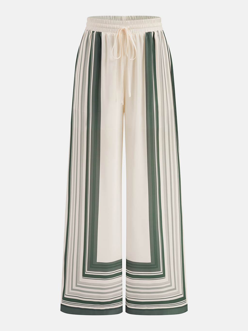 Geometric Print Shirt & Wide Leg Pants Set