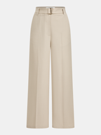 Sleeveless Ruched Top & Wide-Leg Pants Set
