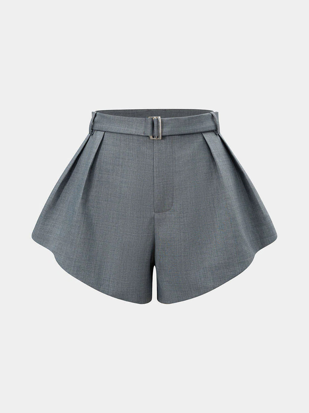Belted Tailored Pleated Shorts