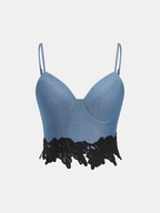 Lace Trim Cropped Cami Top