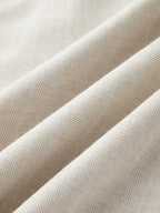 Cotton Linen Crop Top & Pleated Pants Set