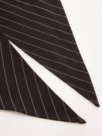 Wrap Tie-Waist Pinstripe Wide-Leg Pants