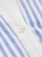 Striped Twisted Short Sleeve Cropped Shirt