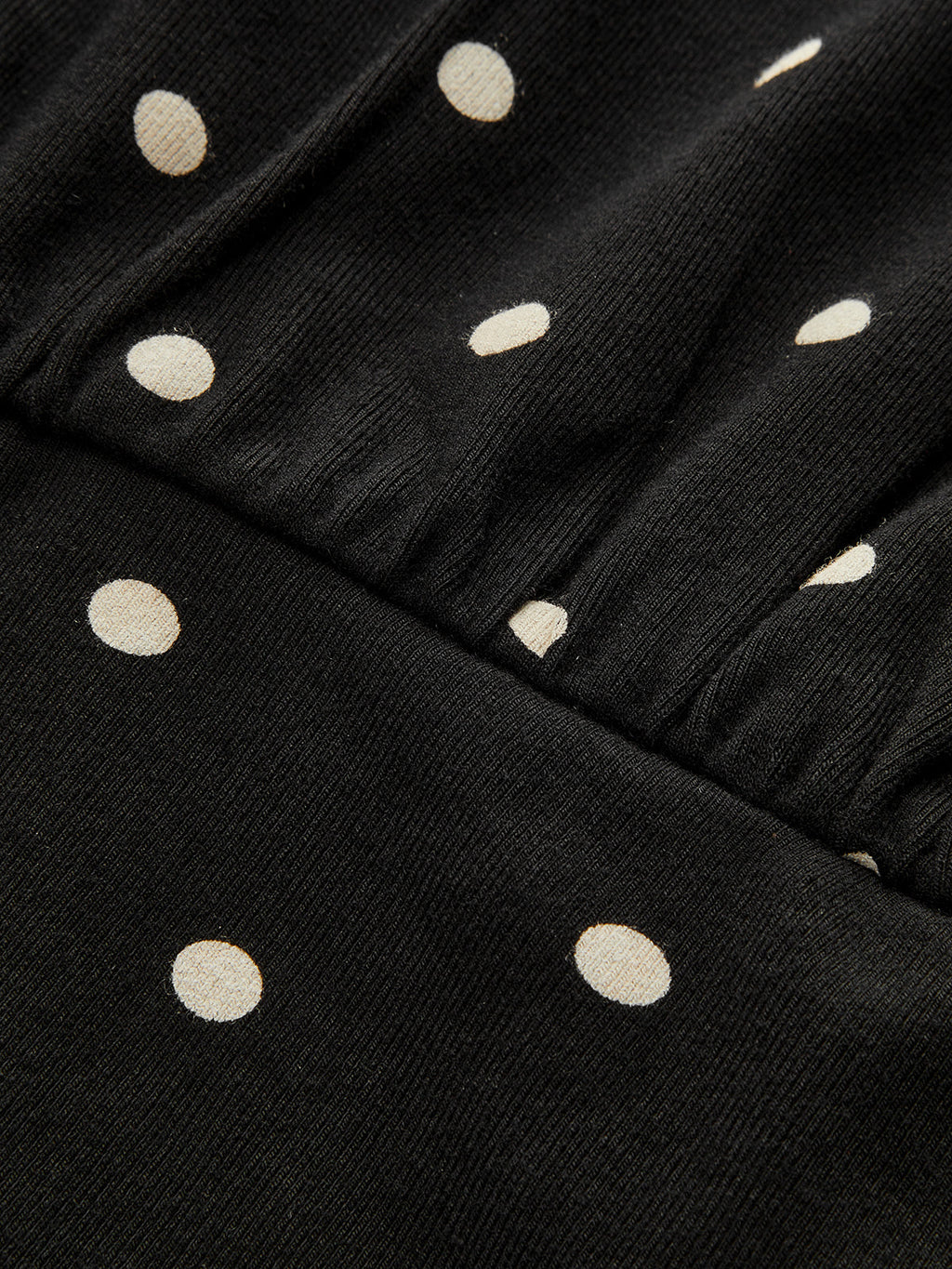 Polka Dot Batwing Cinched Waist Top