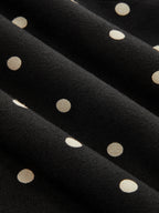Polka Dot Batwing Cinched Waist Top