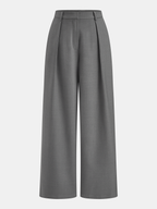 Wrap Front Fitted Top & Pleated Pants Set