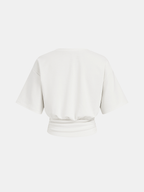 Ruched Waist Cropped Short Sleeve Top