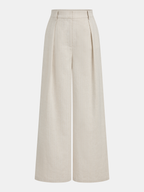 Cotton Linen One Shoulder Belted Top & Pants Set