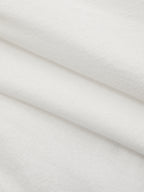 Contrast Trim Cotton Linen Tie-Waist Shorts