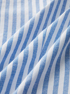 Striped Cotton Blend Cropped Shirt