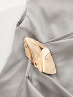 Satin One-Shoulder Top & Drawstring Pants Set