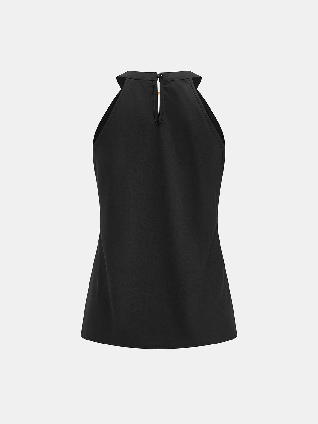Metal Detail Keyhole Neck Sleeveless Blouse