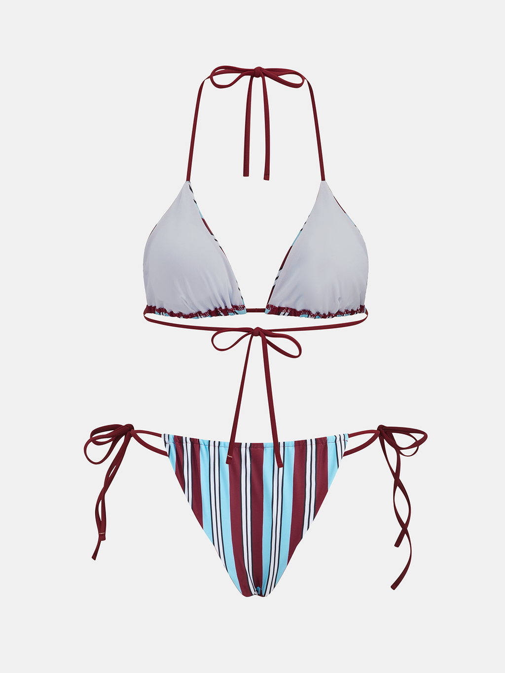 Stripe Triangle Bikini Set