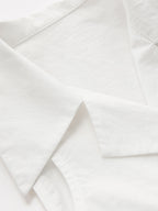 Collared Sleeveless Knotted Cropped Blouse