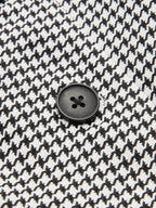 Houndstooth Collared Button Down Vest