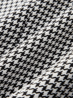 Houndstooth Collared Button Down Vest