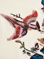 Embroidered Floral Bird Knit Vest