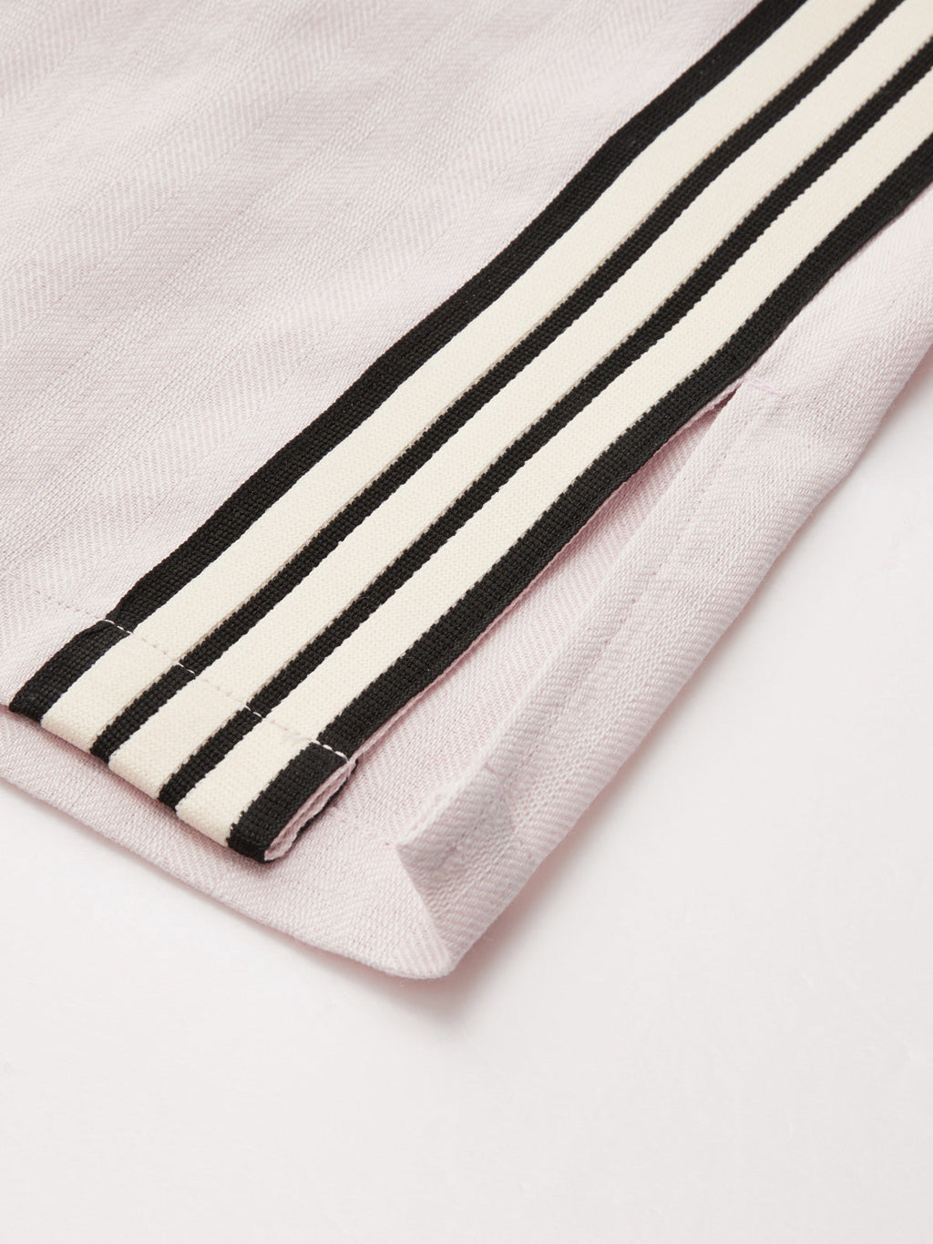 Cotton Linen Striped Split Drawstring Pants