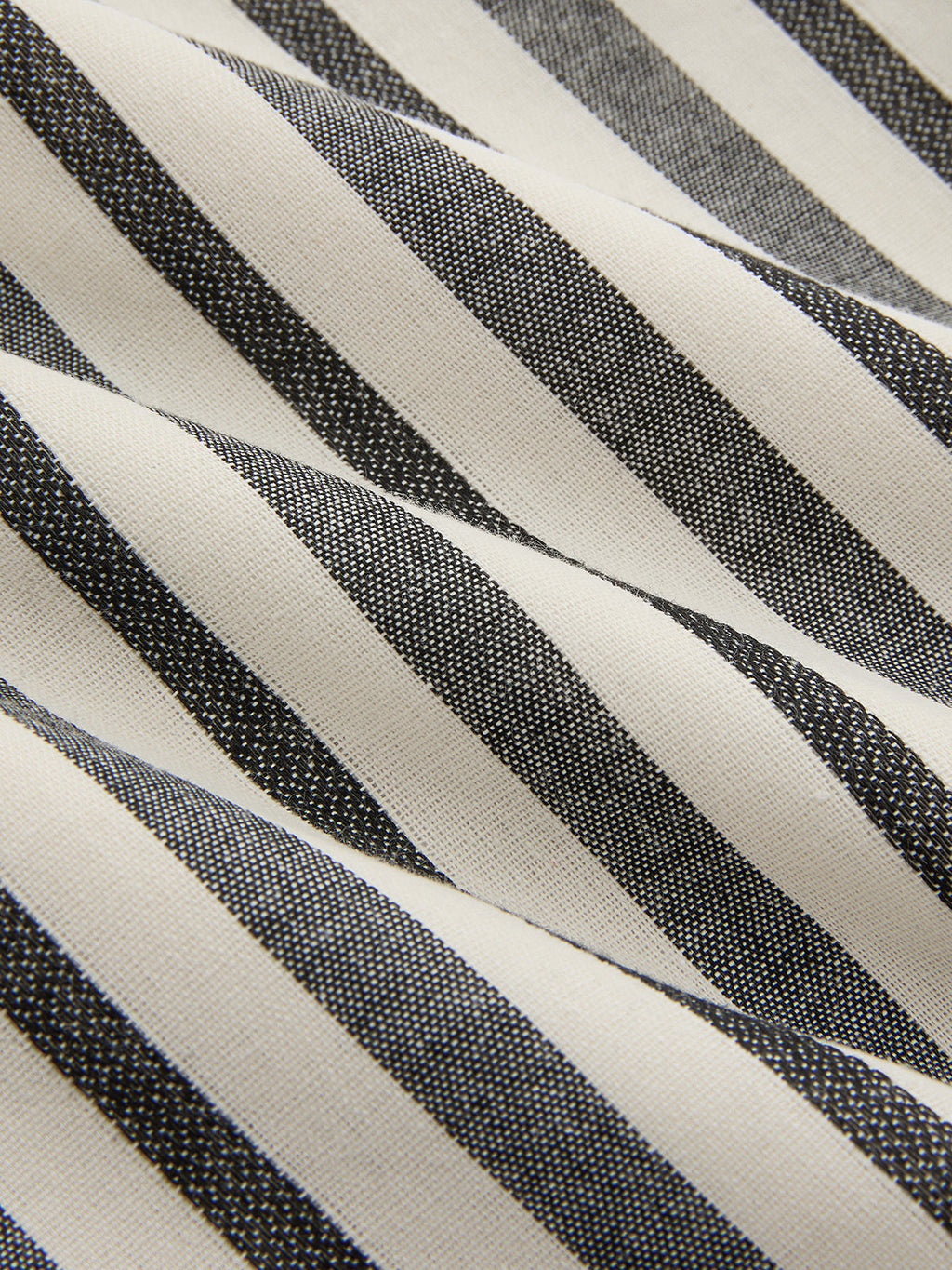 Striped Cotton Linen Belted Shorts
