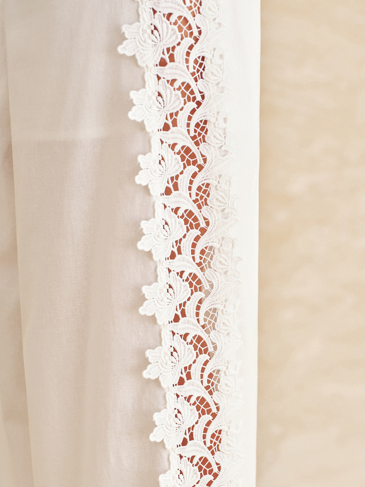 Cotton Linen Halter Top & Lace Trim Pants Set