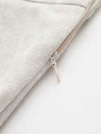Cotton Linen Pleated Wide Leg Pants