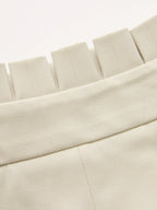 Mid-Waist Ruffled Wide-Leg Pants