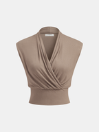 Wrap Cinched Top & Pleated Maxi Skirt Set