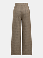 Plaid Wrap Wide Leg Pants