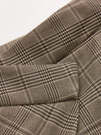 Plaid Wrap Wide Leg Pants